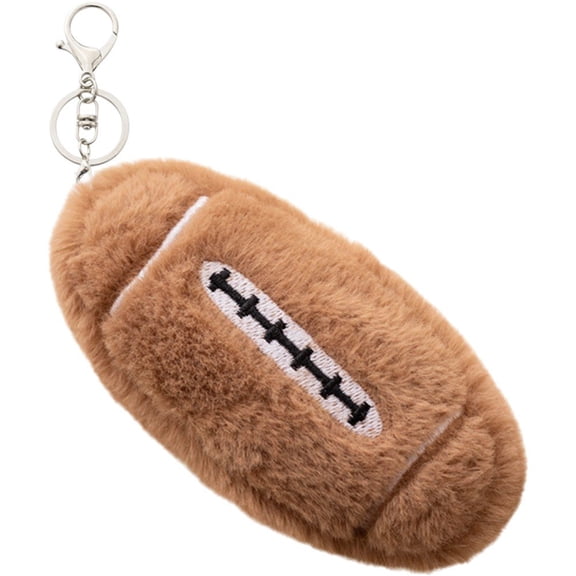 Jiibva Plush Sport Ball Keychain, Plush Basketball Football Keyring for Sport Lover Purse Bag Charms Pendant Keychain for Men Women
