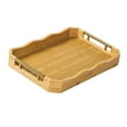 thumbnail image 2 of YWMJZEU Bamboo Serving Tray Food Storage Dinner Dessert Multipurpose Kitchen Platter Tea S, 2 of 9