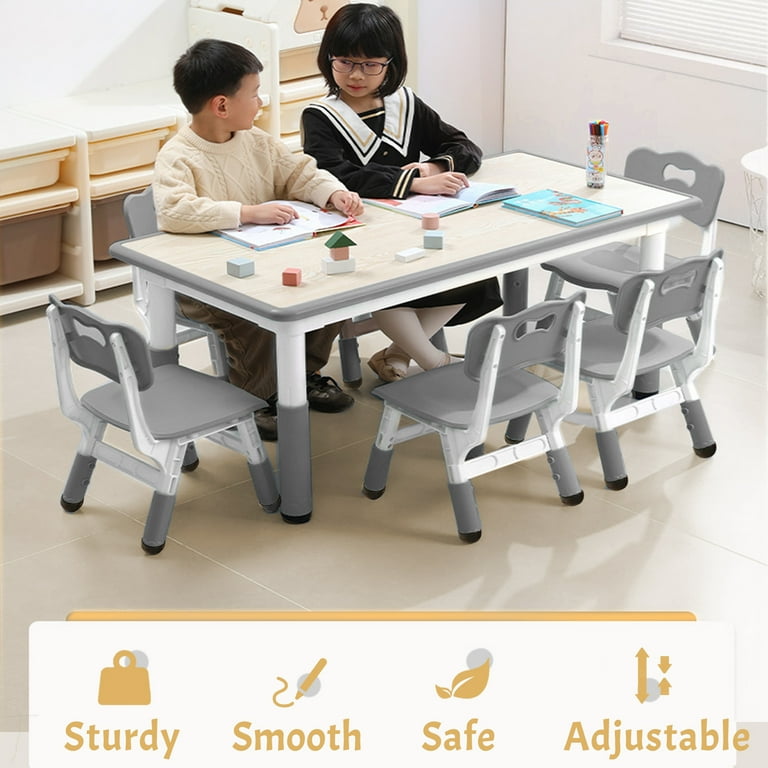 M optimized Kids Table and Chair Set, Height Adjustable