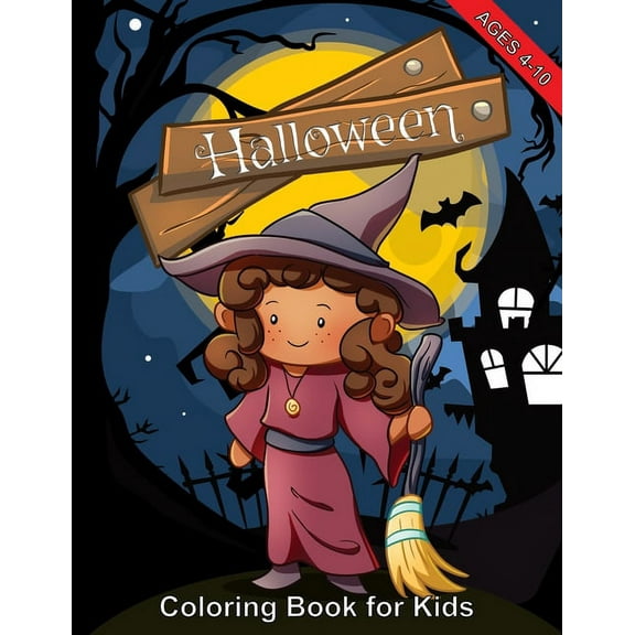Halloween Coloring Book for Kids Ages 4-10: Enjoy Coloring and Drawing in This Spooky Kawaii Halloween Coloring Book., (Paperback)