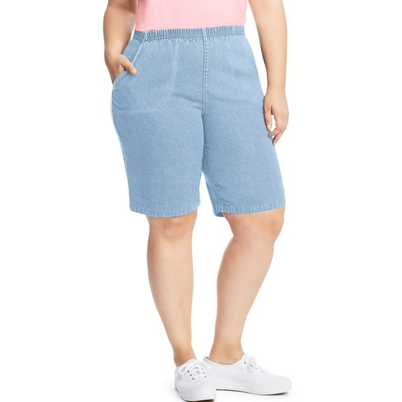 JustMySize Womens 4-Pocket Bermuda Shorts