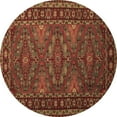 thumbnail image 1 of Ahgly Company Indoor Round Persian Brown Traditional Area Rugs, 4' Round, 1 of 4