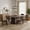 Dark Brown, variant on Taran Designs Warren 75" Solid Wood Pedestal Dining Table in Brown