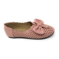 thumbnail image 4 of Victoria K Women's Diamond Cut Out With Embossed Bow Ballerina Flats, 4 of 5