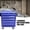 Blue + Steel, variant on 7 Drawers Multifunctional Tool Cart with Wheels Black Steel Rolling Workbench for Garage Workshop Storage