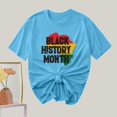 thumbnail image 4 of Camiseta de Cuello Redondo Impresa Nueva Moda Casual de Manga Corta de las Mujeres, Mezcla Ligera de Poliéster para la Primavera, 4 of 6