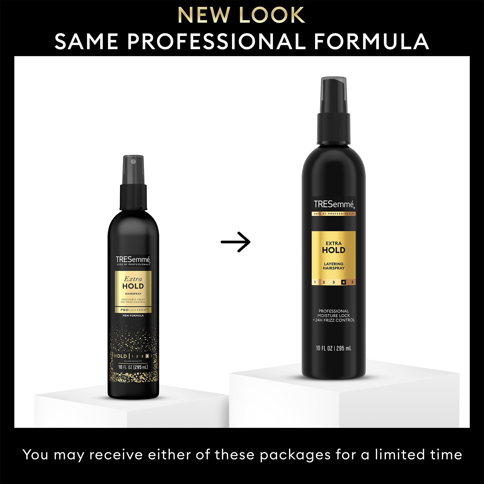 TRESemmé Extra Hold Hairspray, Non-Aerosol 3-Pack, 24H Hold & Frizz Control + Keratin Repair Hair Mask