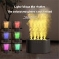 thumbnail image 3 of Difusor de Llama con Iluminación Dinámica, Control Inteligente, Humidificador de 7 Orificios para Escritorio, Dormitorio, Color Gris., 3 of 5