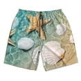 thumbnail image 5 of Goofa Starfish And Seashell Printed Mens Swim Trunks Summer Quick Dry Short Beach Swimwear Bathing Suits-X-Large, 5 of 9