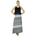 thumbnail image 3 of Bimba Women A Line Rayon Printed Skirt Boho Style Maxi Indian Clothing, 3 of 7
