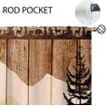 thumbnail image 5 of Rustic Cabin Forest Small Kitchen Curtains Woodland Farmhouse Brown Window Treatment Bear Deer Cafe Short Window Curtains for Bathroom Dining Room Animal Tier Treatment Drapes 27.5x39 inch, 5 of 6