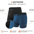 thumbnail image 5 of Saxx Underwear Men's Boxer Briefs - Daytripper Boxer Briefs with Built-in Ballpark Pouch Support  Pack of 2, Black/City Blue Heather, Large, 5 of 6