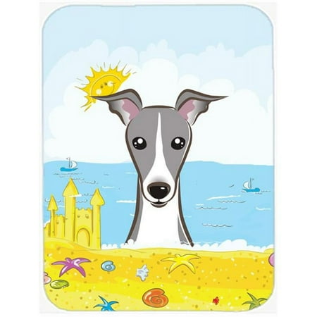 

Italian Greyhound Summer Beach Glass Cutting Board- Large