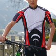 thumbnail image 2 of Jersey de ciclismo de manga corta con absorción de sudor para hombre Ropa de ciclismo para deportes al aire libre Rojo M, 2 of 8