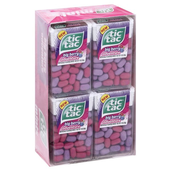 Tic Tac Fresh Breath Mints, Big Berry Adventure, 1 Ounce (60 Tic Tacs) 12 Count Display Pack