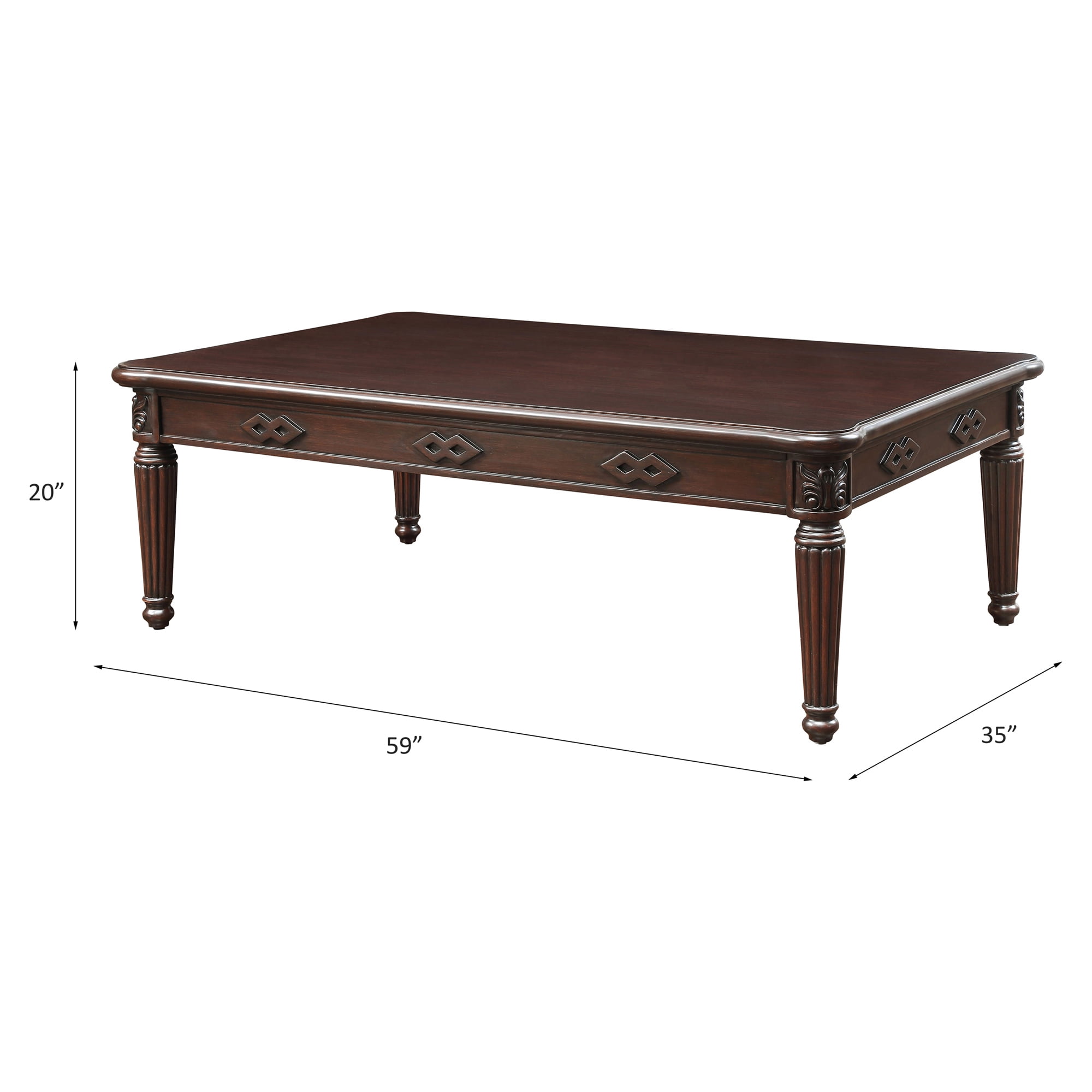 ACME Chateau De Ville Rectangular Coffee Table in Espresso
