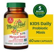 MegaFood MegaFlora Probiotic Kids - Digestive & Immune Support for Ages 5+ - 60 Servings