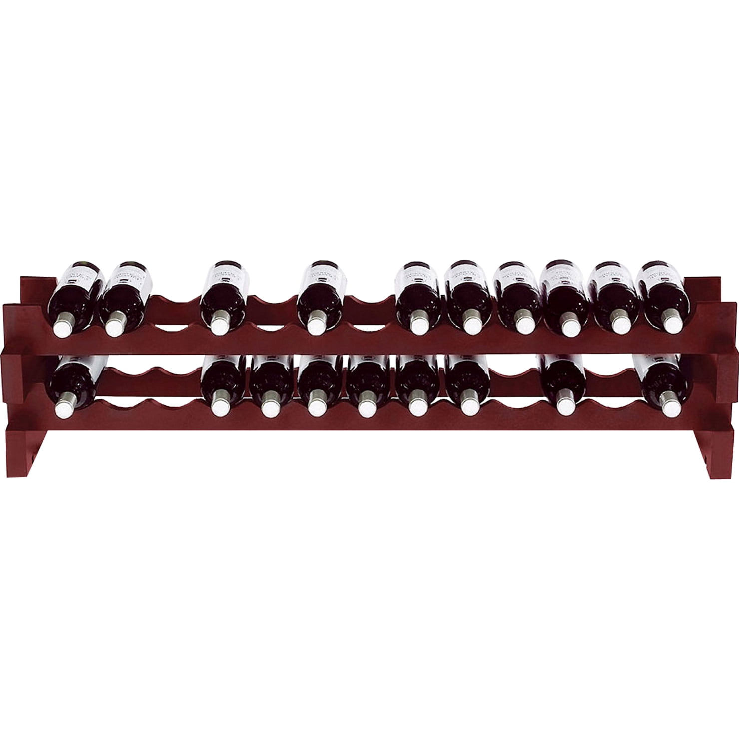 Wine Enthusiast 26Bottle Horizontal Stackable Hardwood Wine Rack