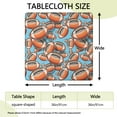 thumbnail image 2 of Football Sticker Pattern Square Fitted Tablecloth with Elastic Edge,Square Table Cover,Washable Elastic Table Cover for Home Kitchen Party Decor 36"x36", 2 of 6