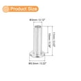 thumbnail image 2 of Uxcell 50Pack 3mm x 10mm Aluminum Flat Head Semi Tubular Rivets Silver Tone, 2 of 6