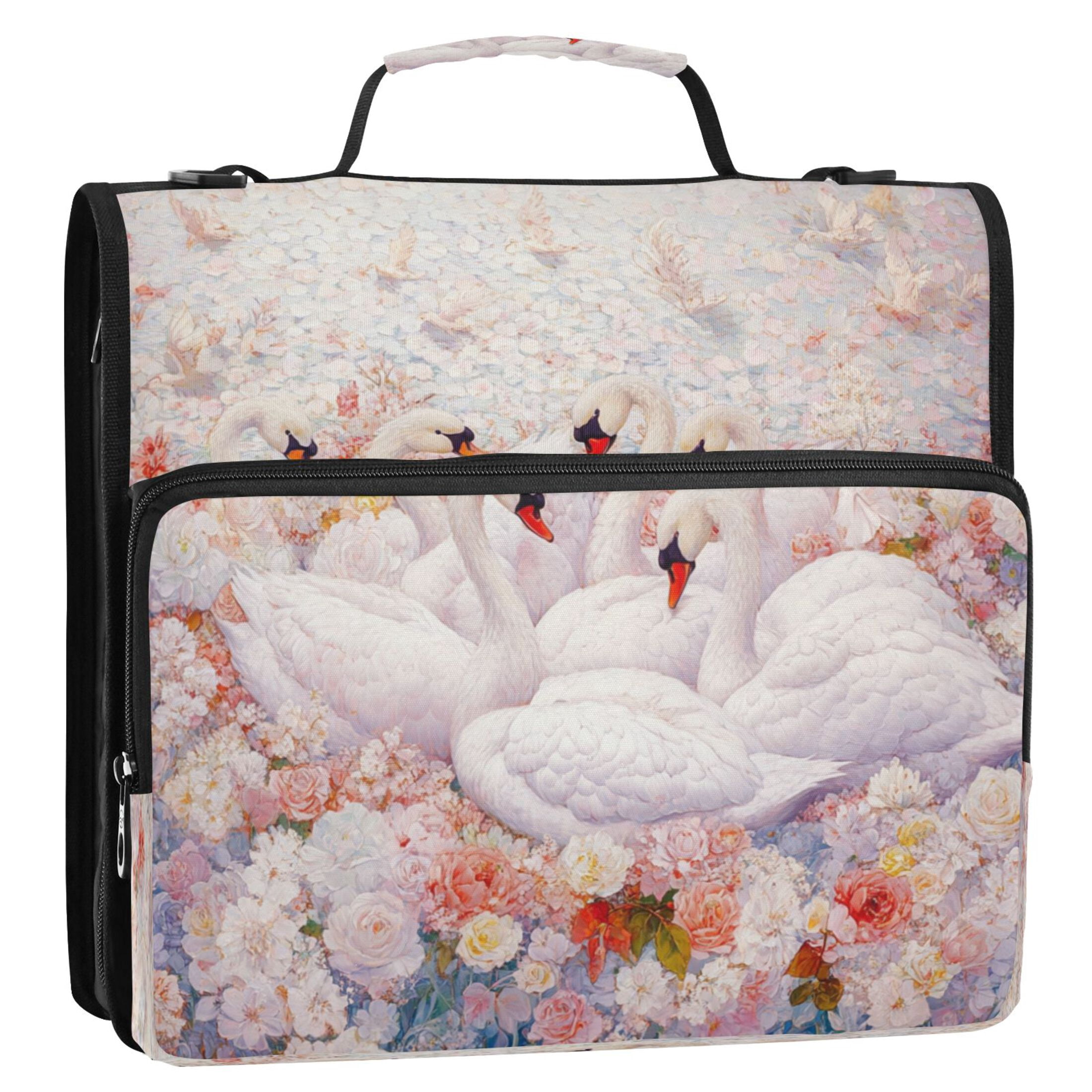 YAZAOO Zipper Binder trapper keeper Documents Organized Design Blossoming Elegance Printed