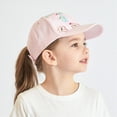 thumbnail image 4 of KPOPLK Children's Baseball Cap With Ponytail For Girls Boys Adjustable Summer Hat Visor Hat Junior Tennis Cap Peaked Cap Baseball Cap Sun Visor Hat Summer Hat Sun Hat(2-8 Years,Pink), 4 of 5