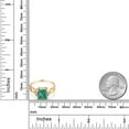 thumbnail image 3 of Gem Stone King 3.58 Ct Green Malachite White Created Sapphire 18K Yellow Gold Plated Silver Ring (Size 6), 3 of 5