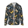 thumbnail image 1 of Balery Flowers Butterfly Sudadera ligera de manga larga con capucha y protección solar UPF 50+ para hombre y mujer, ideal para pesca y running-3X-Large, 1 of 7