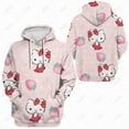 thumbnail image 2 of Chandail à Manches Longues d'Automne pour Femmes, Mode, Noir, Chandail à Enfiler, Série Hello Kitty à Imprimé, Col Rond, Couleur, Décontracté, pour Navette, Doux, Chandail à Capuchon, 2 of 6