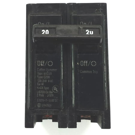 10kaic Circuit Breaker - C-H BR220 20A 2P 120/240V 10KAIC PLUG IN MOLDED CIRCUIT BREAKER