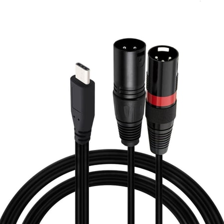 Type C to 2XLR Male Audiory Cable for Hifi Sound Audiory Connection