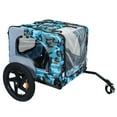 thumbnail image 6 of Outdoor Heavy Duty Collapsible Pet Bike Trailer with 16-Inch All-Terrain Wheels & Universal Hitch – Foldable Dog/Cargo Carrier Cart for Bicycles, blue, grey, 6 of 11