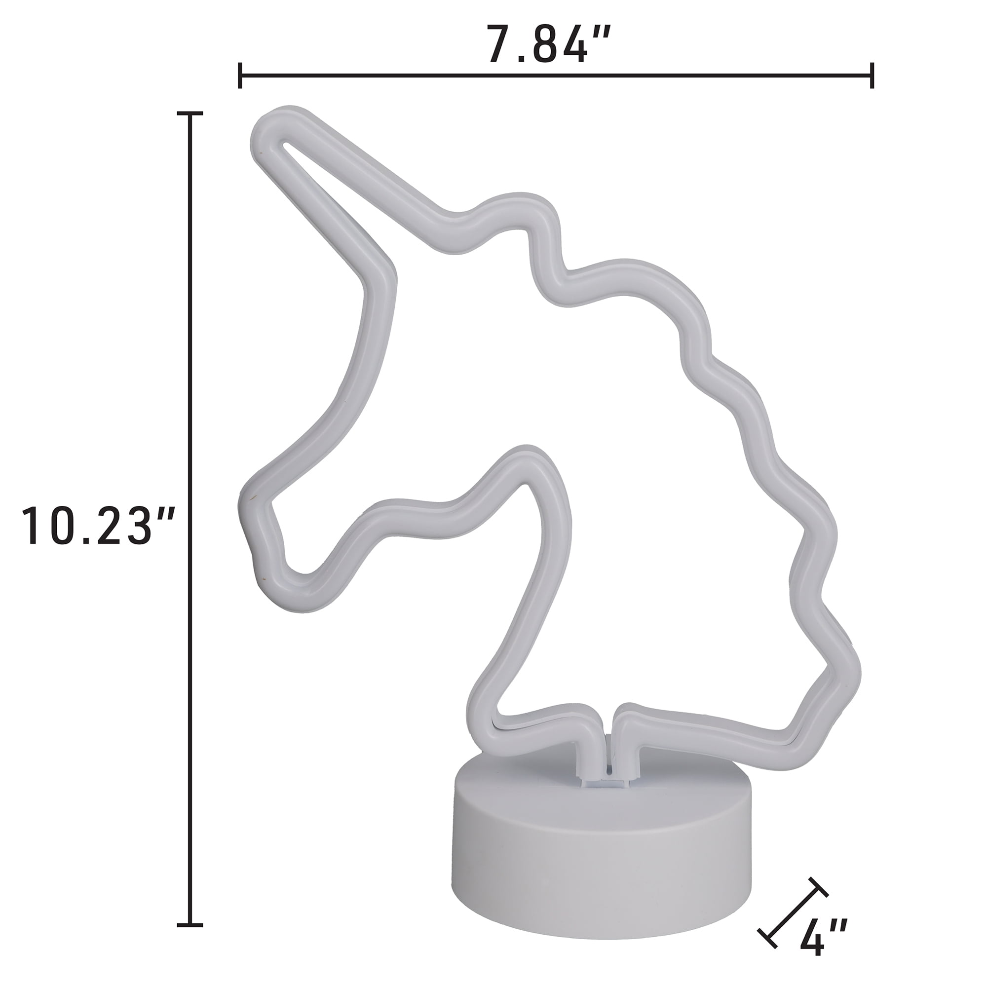 Xtreme Lit 10" Purple Unicorn Table Neon Lamp, 4 Hour Timer, Battery Powered 3 AA Batteries
