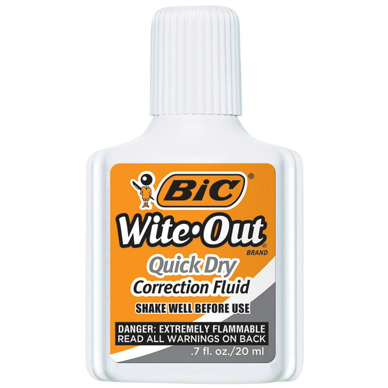 Bic Wite Out Correction Fluid, White, Quick Dry - 1 pack, 0.7 fl oz