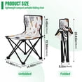 thumbnail image 3 of 600D Oxford Camping Chair Portable Foldable Chair Supports 220 lbs for Picnic, Fishing, Backpacking Cute Cartoon Halloween Elements, 3 of 8