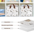 thumbnail image 4 of Yayeee Foldable Storage Basket for Shelves with Handles Set of 2 Waterproof Cloth Bins, Christmas Forest, 4 of 7