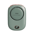 thumbnail image 1 of Portable Hanging Neck Fan, 2000mAh Wearable Mini Fan, Battery Operated USB Rechargeable 3 Speed Air Cooler Green, 1 of 7