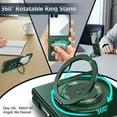 thumbnail image 6 of Decase Case for Samsung Galaxy Z Flip 7, Shockproof Magnetic 360° Rotating Kickstand Phone Case, Wireless Charging Supported,Darkgreen, 6 of 11