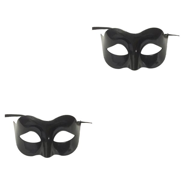 Jumpingount Retro carnaval decorativo ocultar Props baile de máscaras disfraz bola maquillaje fiesta actuación decoración Halloween negro 2piezas Jumpingount CBP251754