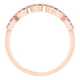 thumbnail image 5 of 0.3 ct Brilliant Round Cut Natural Amethyst 18K White/Rose/Yellow Gold Stackable Band SZ 6, 5 of 6