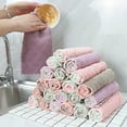 thumbnail image 4 of Hariumiu Kitchen 1/6 Packs Coral Fleece Cleaning Cloth, Kitchen Towels, Dish Rags for Dish Drying Washing, Absorbent Lint Rags for Cleaning, Reusable and Washable Dish Towels, 4 of 10