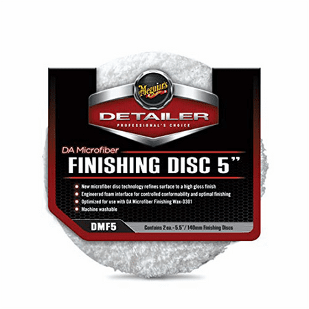 Meguiar's 5" DA Microfiber Finishing Disc - Microfiber Pad to Polish & Wax - DMF5, Pack of 2