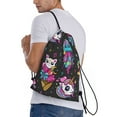 thumbnail image 4 of Yiaed Cat Icecream Print Drawstring Bags Drawstring Backpack Bulk String Back Pack Gym Sport Bag-Medium, 4 of 5