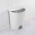 thumbnail image 3 of Sterilite 6.6 gal White Polypropylene Step-On Locking Automatic Touchless Wastebasket, 3 of 4