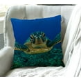 thumbnail image 3 of Sea Turtle Cotton Linen Throw Pillow Case Cushion Cover Home Office Decorative for Sofa Living Room Square 18 X 18 Inches, 3 of 4