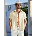thumbnail image 4 of COOFANDY Men's Summer Beach Shirt Short Sleeve Button Down Shirt Summer Beach Casual Shirts, 4 of 7
