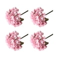 thumbnail image 1 of Ramo de flores realistas Inteprter 4 pack/lote decoración del hogar apariencia realista flor falsa rosa claro violeta, 1 of 6