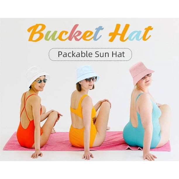 Vintage Rare Summer Sun Fun Beach Bucket Hat Colorful Retro Print Bucket Hat, Colorful Beach Hat, 80s  main image 3