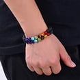 thumbnail image 5 of PinesC bracelet en Obsidienne Colorée Naturelle 8mm, bracelet chakra Extensible Unisexe pour Protection Multi-Cicatrisation, 5 of 5