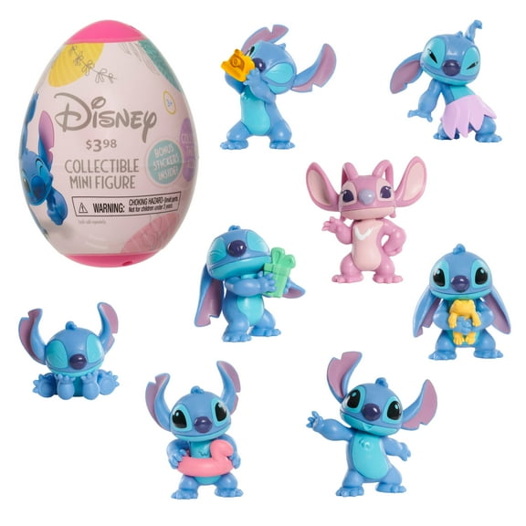 Stitch Easter Mini Figure Egg Capsules, Officially Licensed Kids Toys for Ages 3 Up, Gifts and Presents